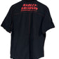 Harley Davidson Short Sleeve Biker Mechanic Style Button Up Shirt Size Large