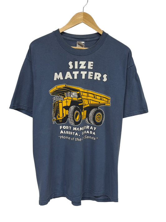 Vintage Y2K Size Matters Alberta Canada Oil Sands Tee Size Large