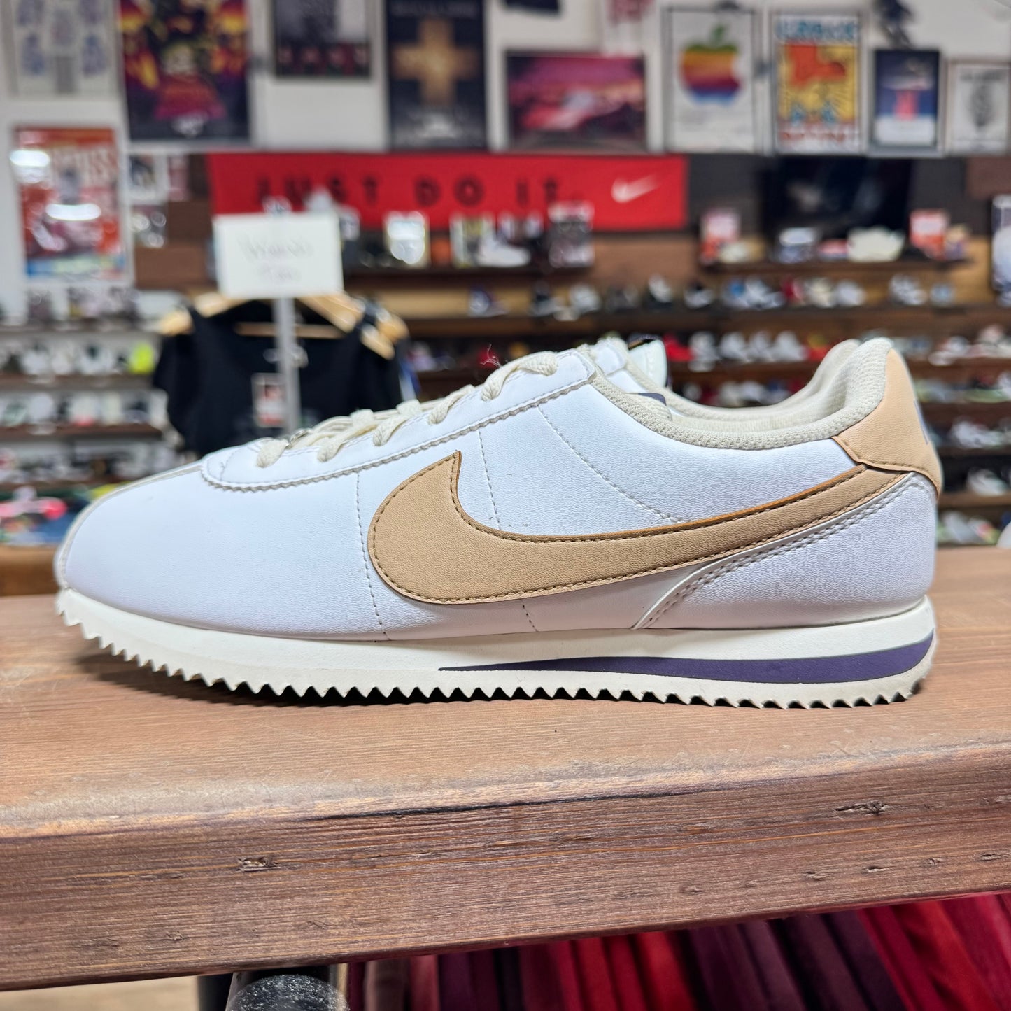 Nike Cortez 'White Dark Raisin Hemp' Size 6Y