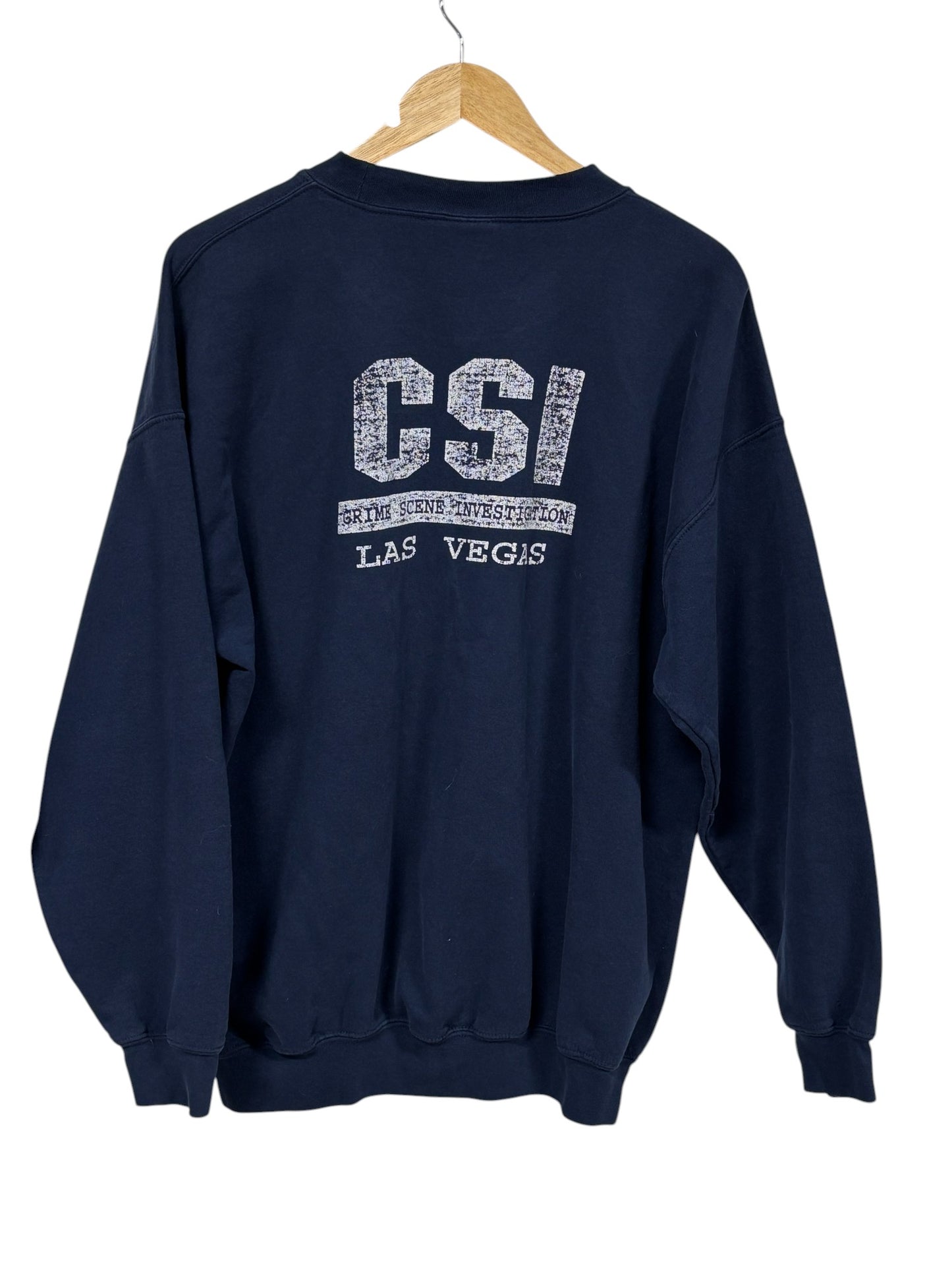 Vintage Y2K CSI Las Vegas Television Promo Crewneck Sweater Size XL