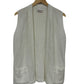 Vintage 80's Women's White Open Front Knit Cardigan Sweater Size Large