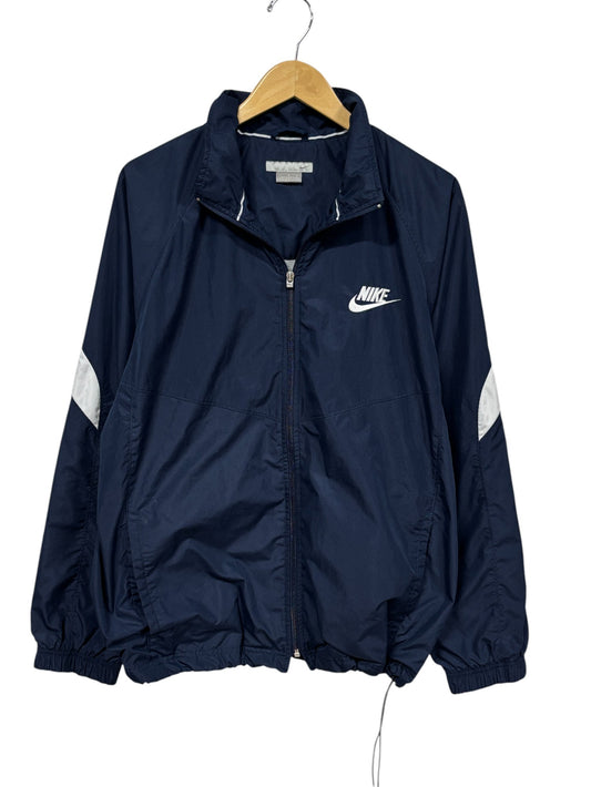Vintage Y2K Nike Blue White Zip Up Windbreaker Jacket Size Large