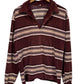 Vintage 80's Campus Long Sleeve Striped Polo Shirt Size Medium