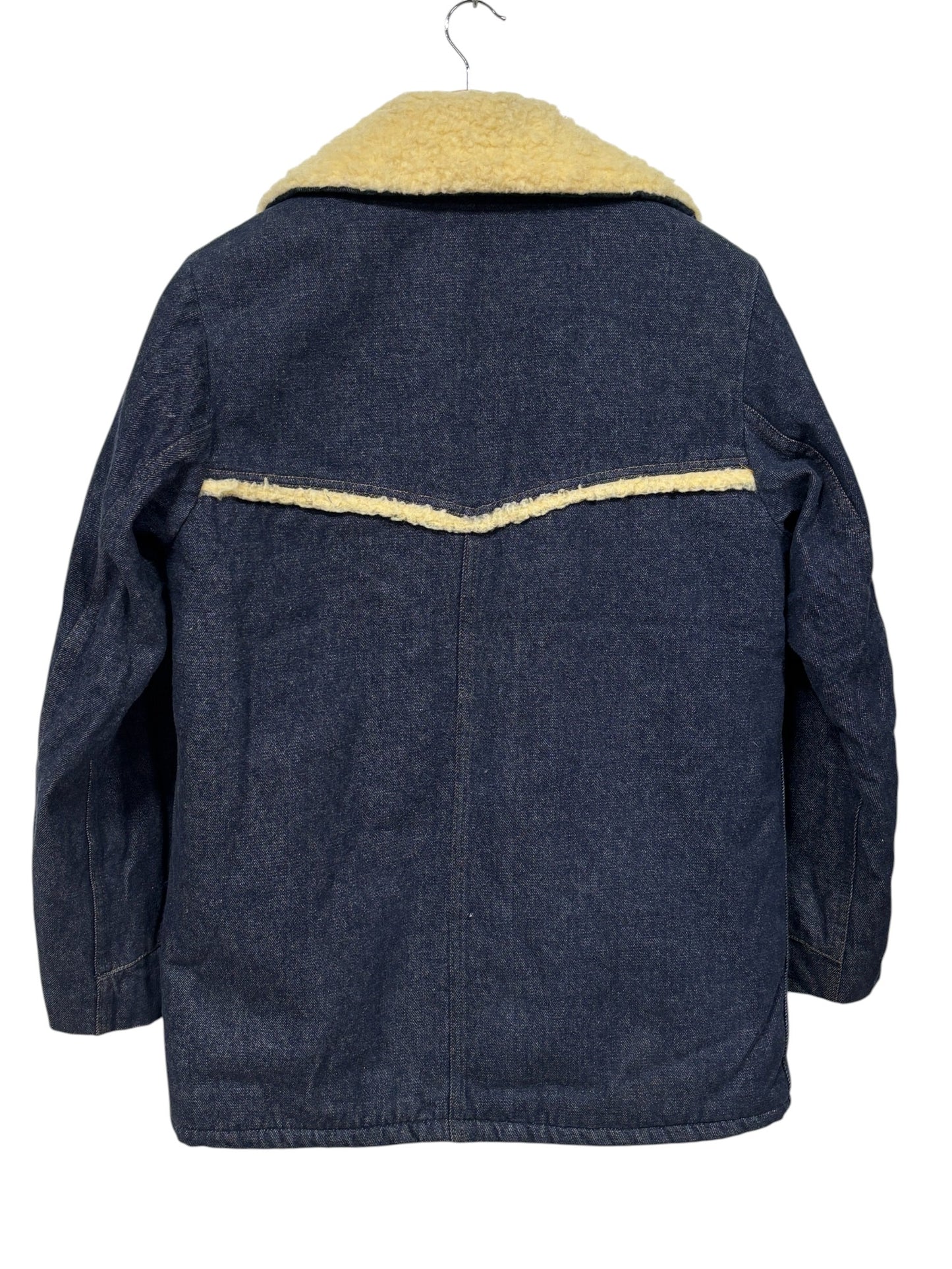 Vintage 70's Sears Roebuck Denim Sherpa Lined Jacket Size XL