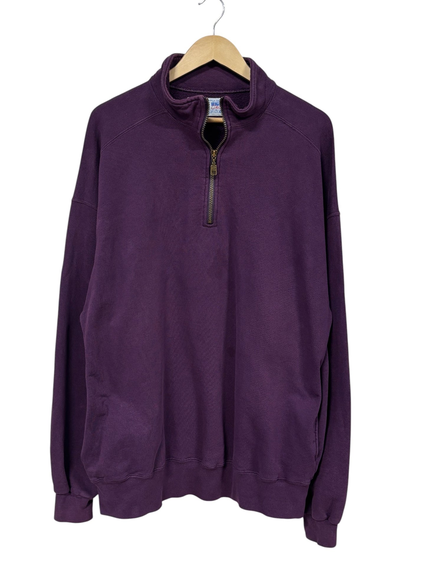 Vintage 90's Russell Athletic Purple Quarter Zip Sweater Size XXL
