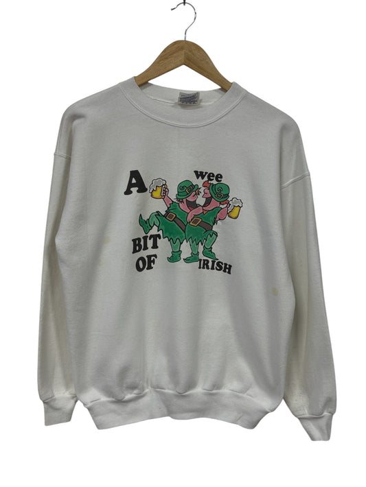 Vintage Wee Bit of Irish Leprechauns Crewneck Sweater Size Medium