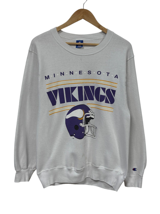 Vintage 90's Champion Minnesota Vikings NFL Logo Sweater Size Large