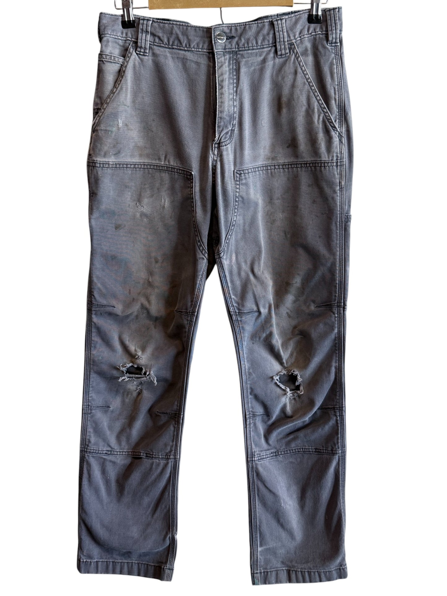Carhartt Grey Double Knee Relaxed Fit Carpenter Pants Size 32x32