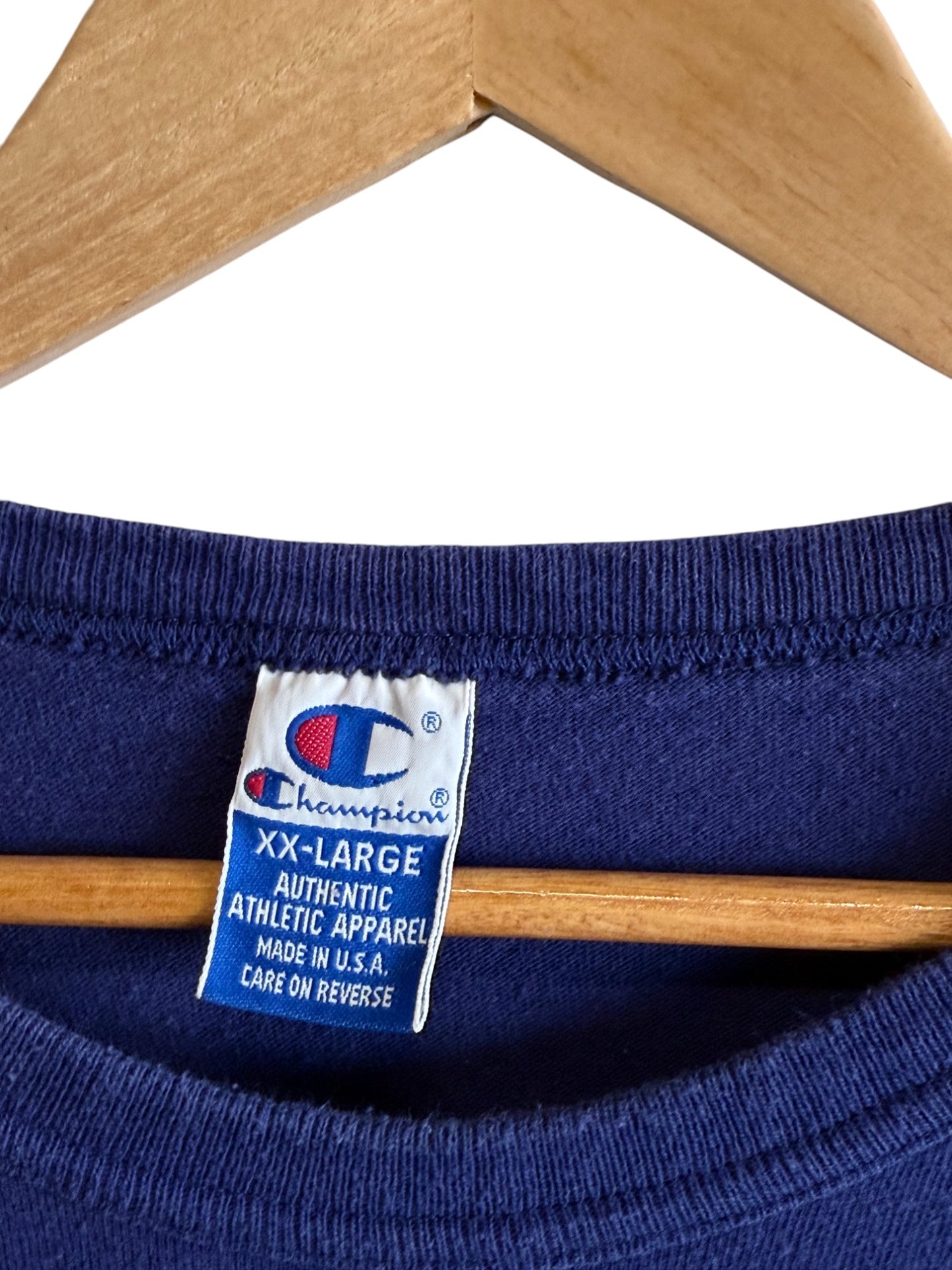 Vintage 90's Champion Script Logo Tee Size XXL