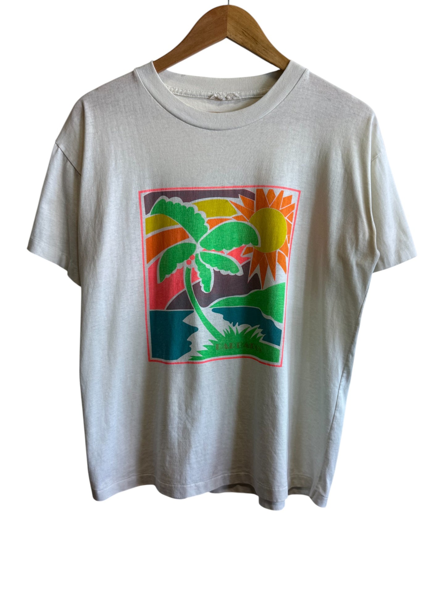 Vintage 90's Barbados Island Tropical Graphic Tee Size Large