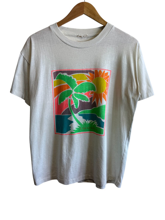 Vintage 90's Barbados Island Tropical Graphic Tee Size Large