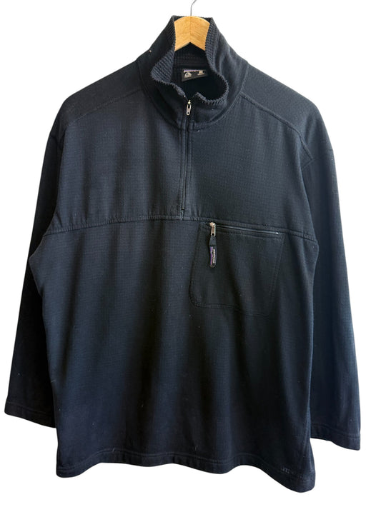 Vintage Patagonia Polartec Regulator Black Quarter Zip Jacket Size Large