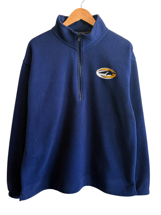 Montana State University Bobcats Quarter Zip Fleece Sweater Size Large