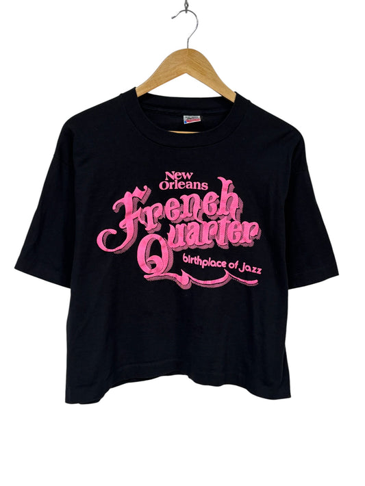 Vintage 90's New Orleans French Quarter Women's Cropped Tee Size XL