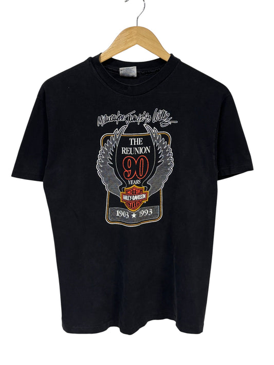 Vintage 90's Harley Davidson Milwaukee Biker Graphic Tee Size Medium
