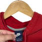 Nike Small Swoosh Red Pullover Hoodie Size Medium