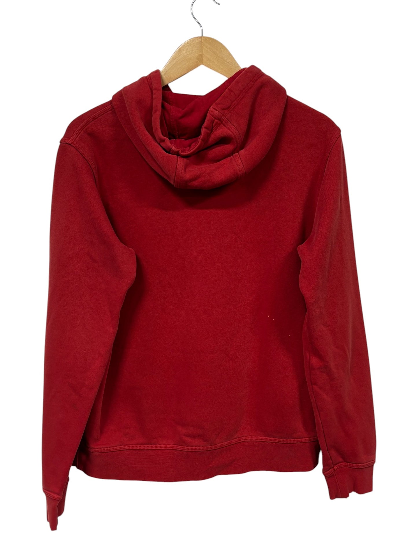 Nike Small Swoosh Red Pullover Hoodie Size Medium