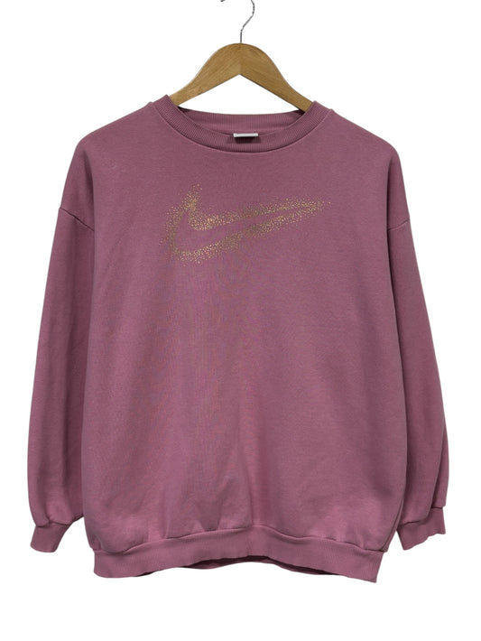 Nike Women's Pink Center Swoosh Sweater Size XL