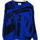 Vintage 80's Women's Abstract Art Acrylic Knit Sweater Size Large
