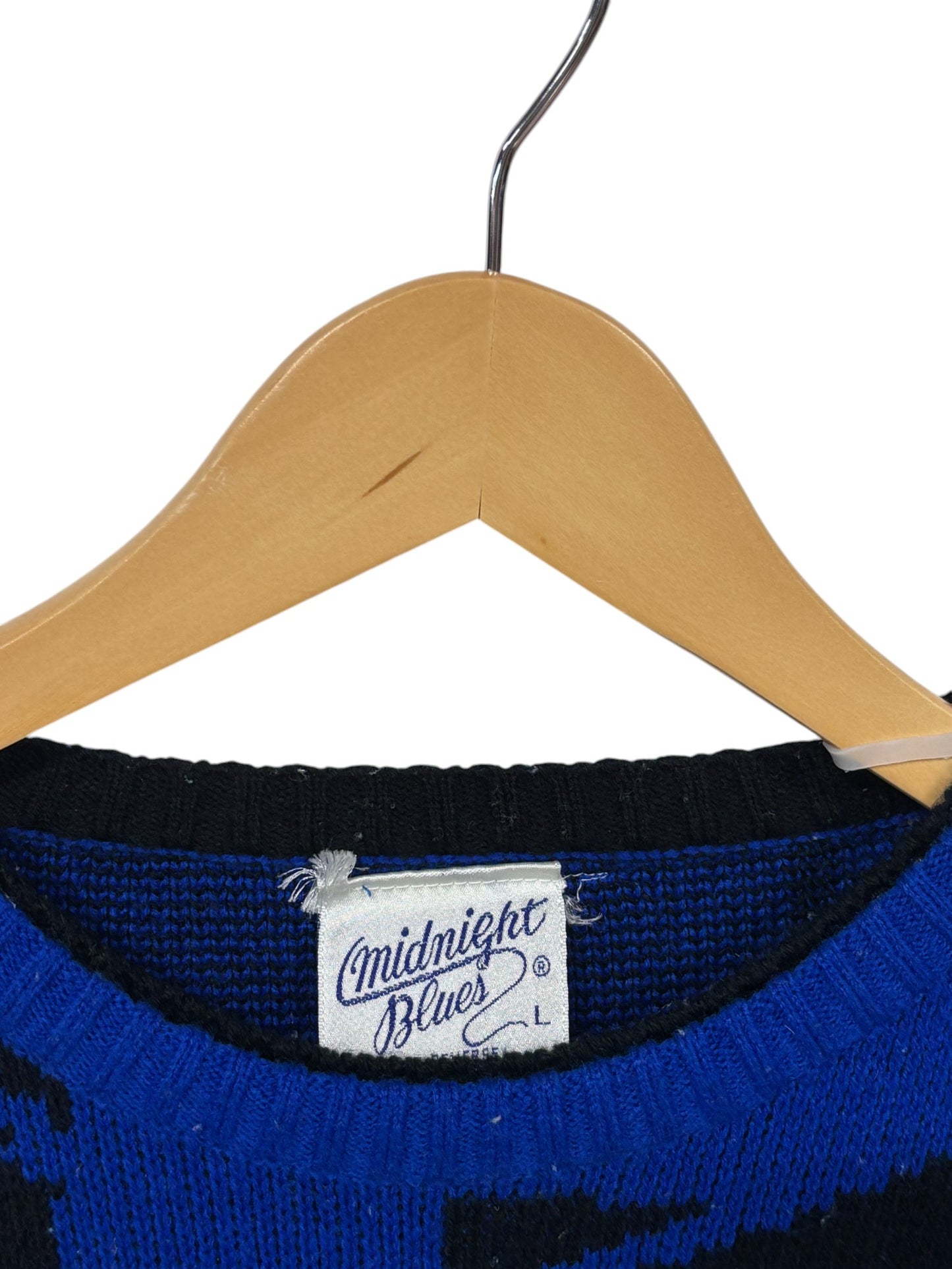 Vintage 80's Women's Abstract Art Acrylic Knit Sweater Size Large