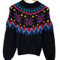 Vintage Women's JJ Fargo Hand Knit Acrylic Sweater Size Medium