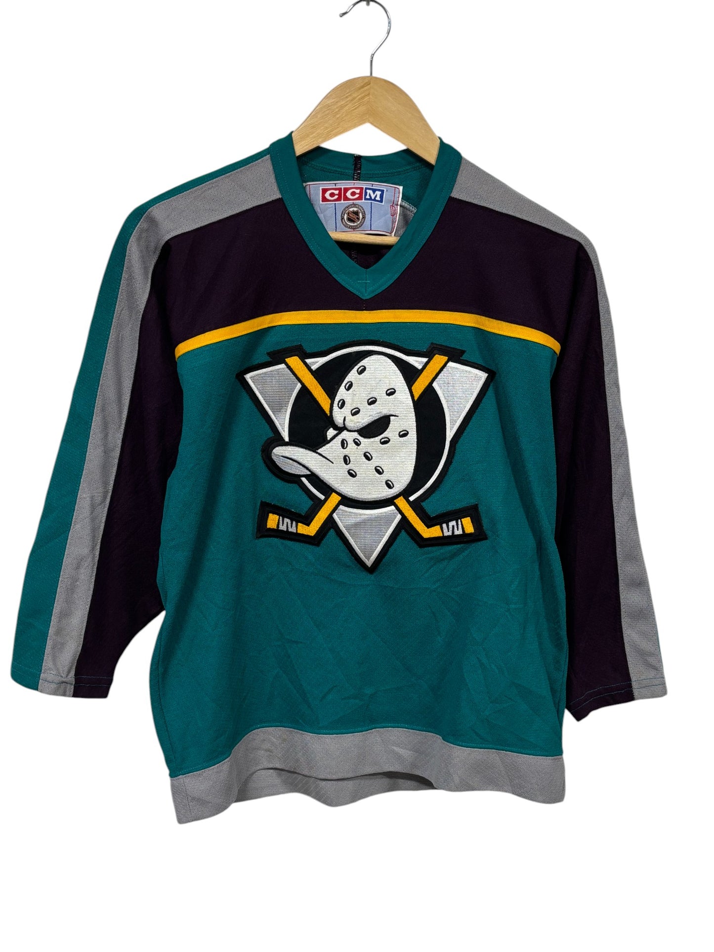 Vintage 90's CCM Anaheim Ducks Hockey Jersey Size Small