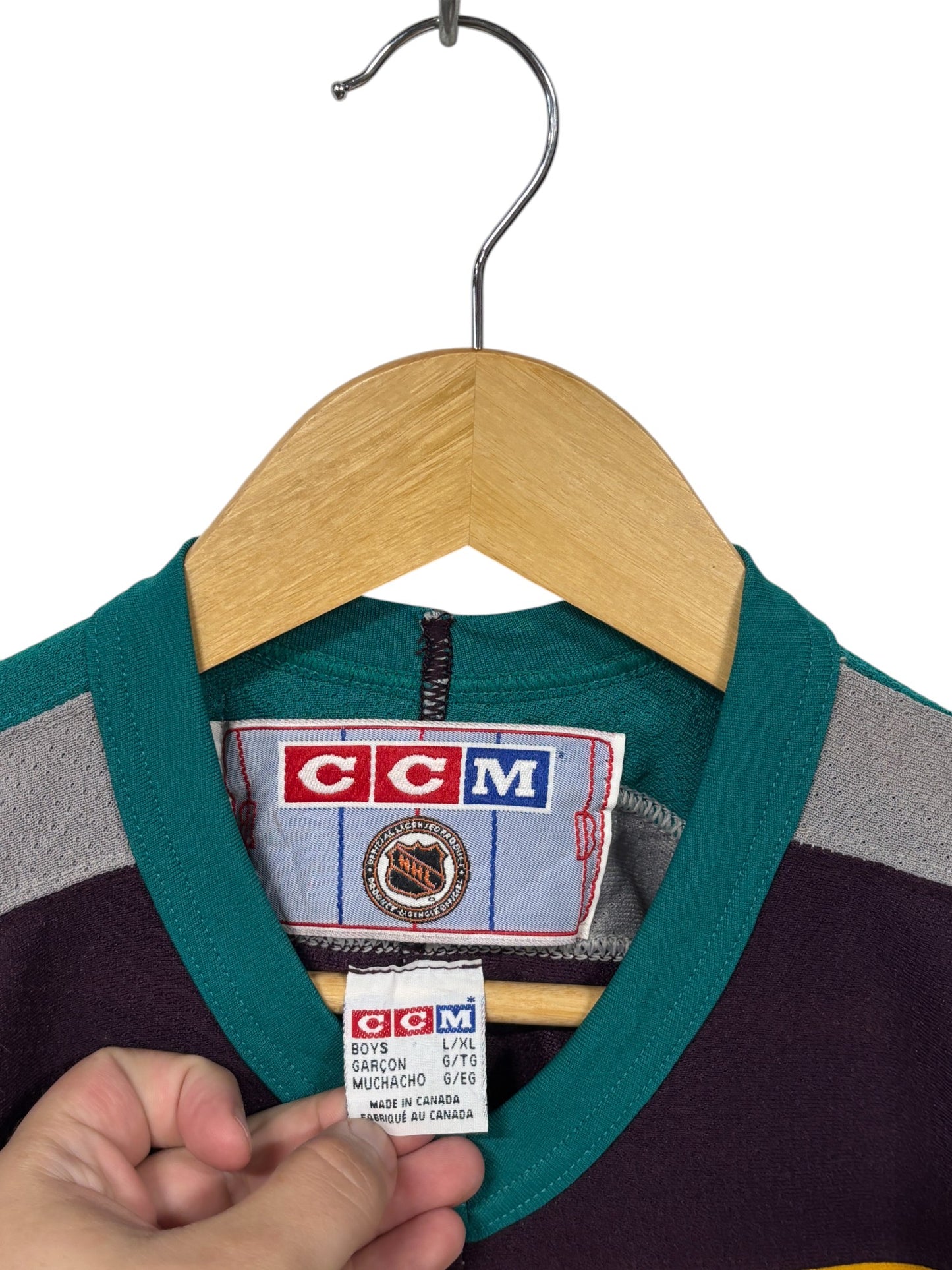 Vintage 90's CCM Anaheim Ducks Hockey Jersey Size Small