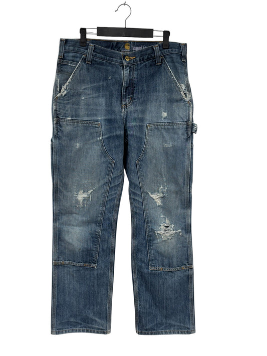 Carhartt Denim Double Knee Carpenter Jeans Size 32x30