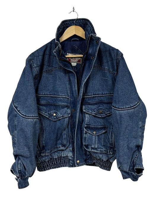 Vintage US Blues Denim Heavy Zip Up Jacket Size Medium