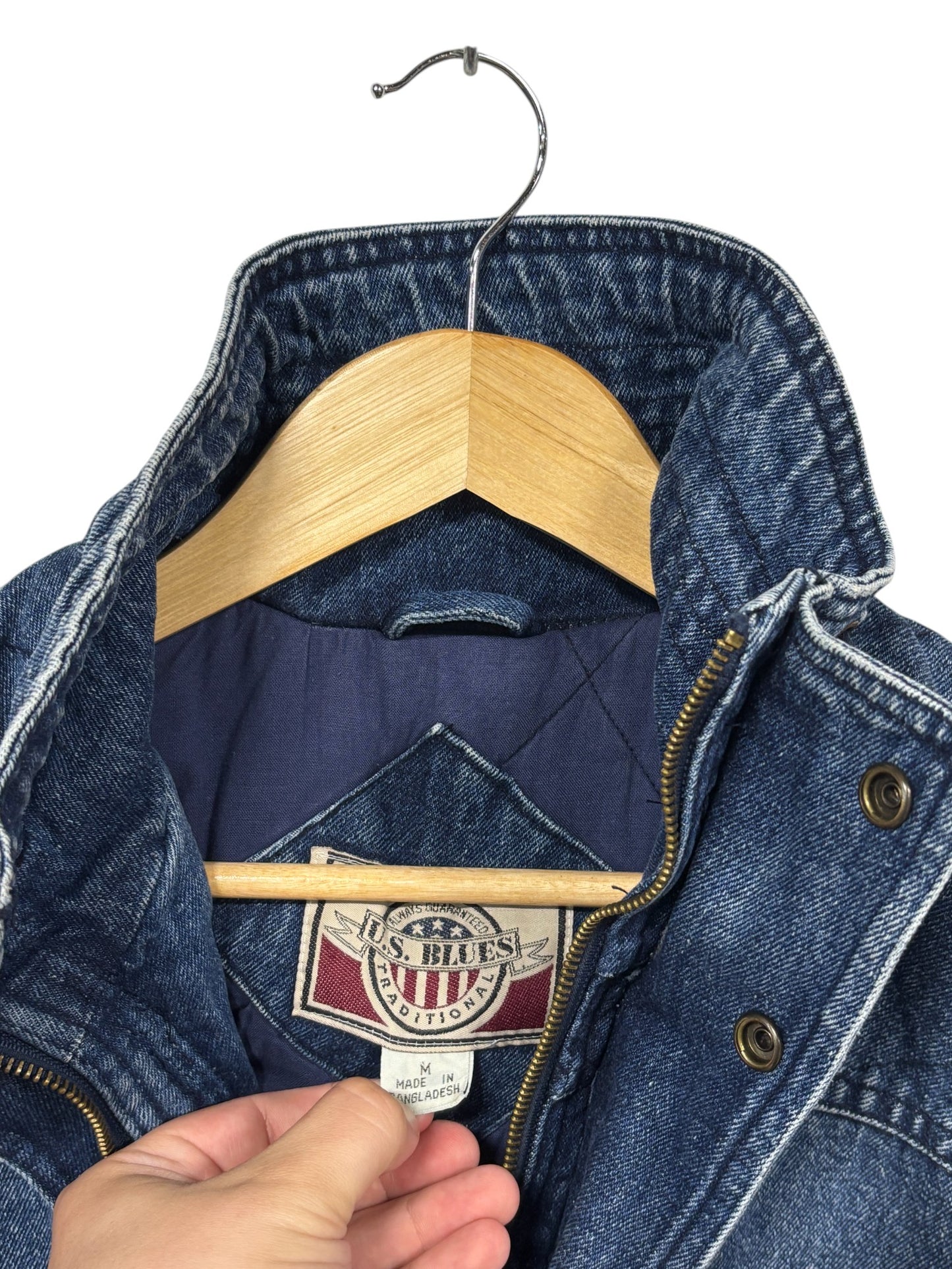 Vintage US Blues Denim Heavy Zip Up Jacket Size Medium