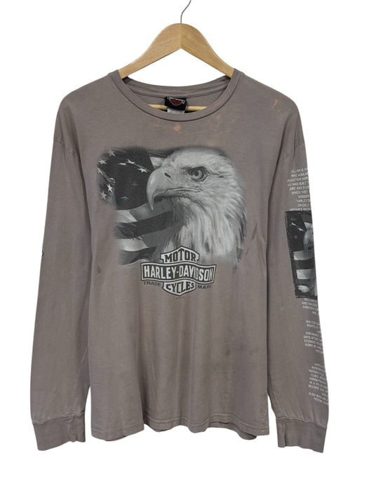 Harley Davidson Deadwood Biker Long Sleeve Shirt Size Large