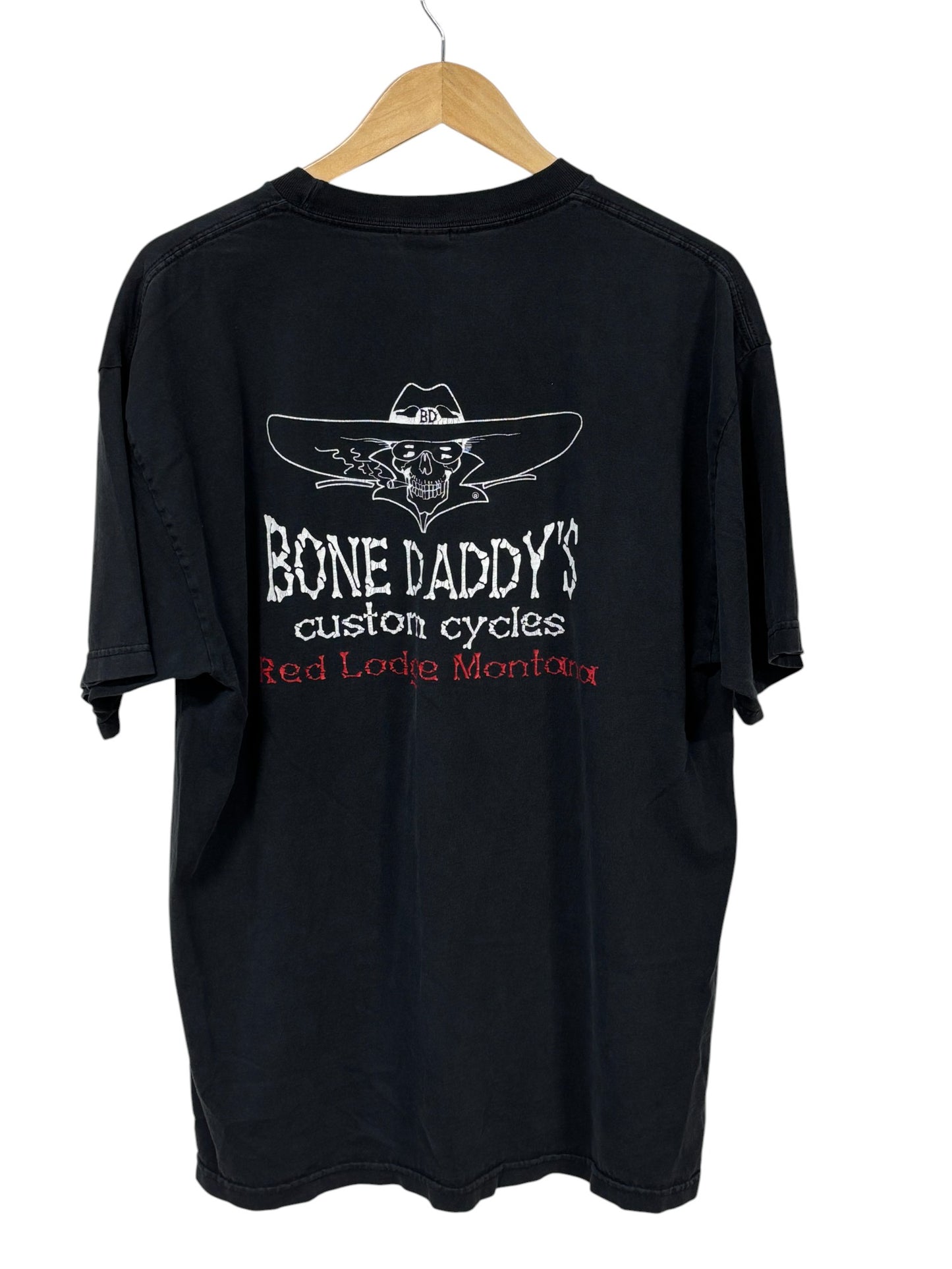 Red Lodge Montana Bone Daddy's Custom Cycles Biker Shirt Tee Size XL