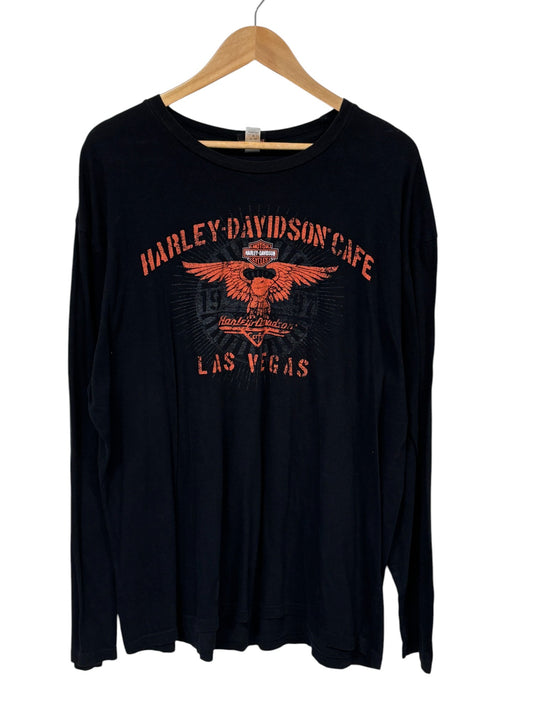 Harley Davidson Cafe Las Vegas Biker Long Sleeve Shirt Size XXL