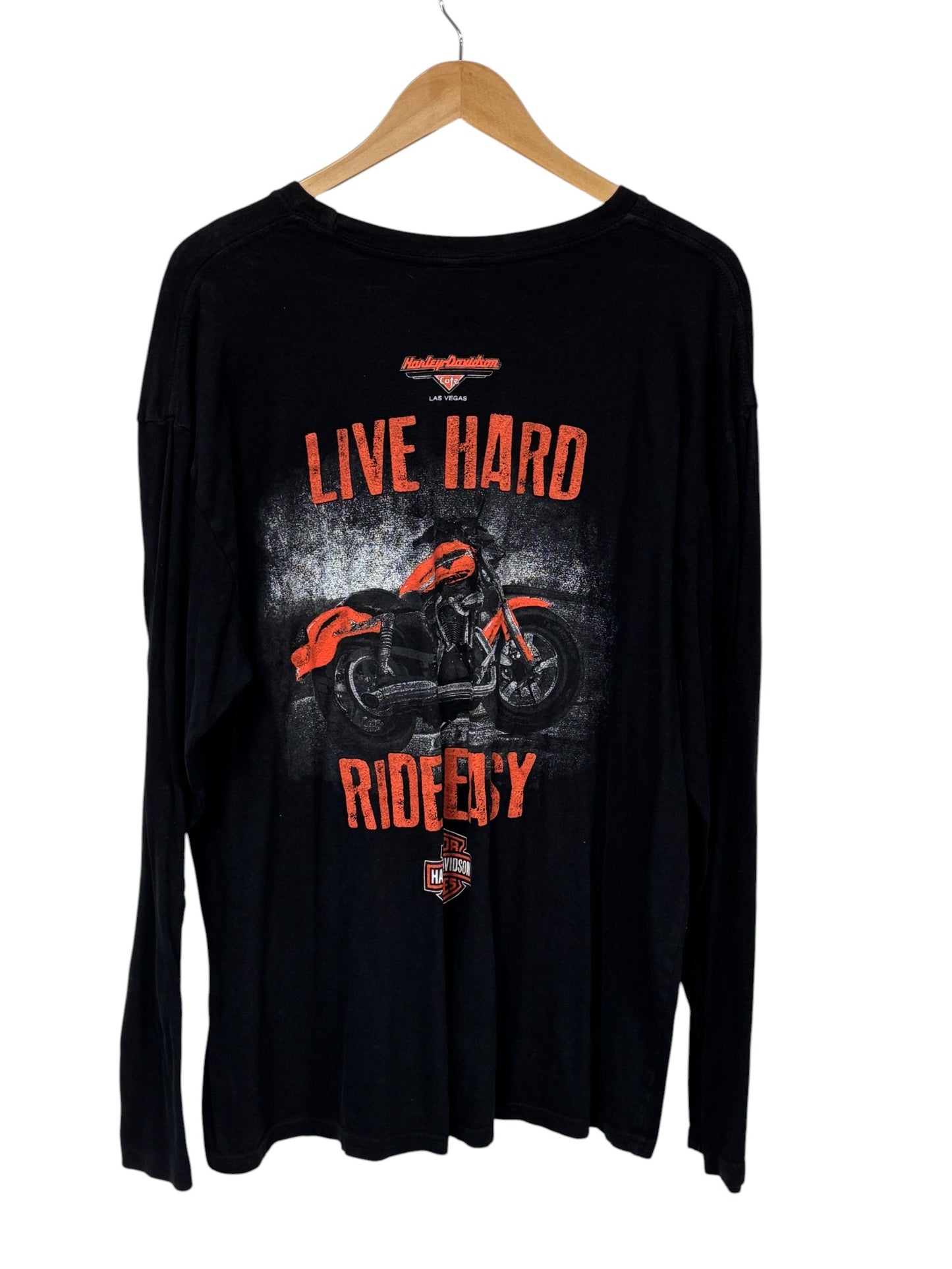 Harley Davidson Cafe Las Vegas Biker Long Sleeve Shirt Size XXL