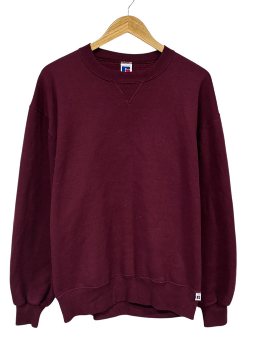 Vintage 90's Russell Athletic Red Blank Crewneck Sweater Size Large