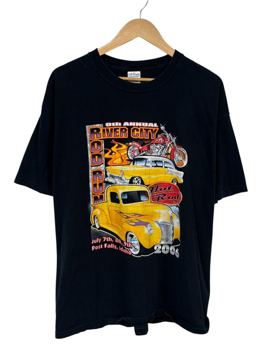 Vintage Y2K River City Hot Rod Classic Car Graphic Tee Size XL