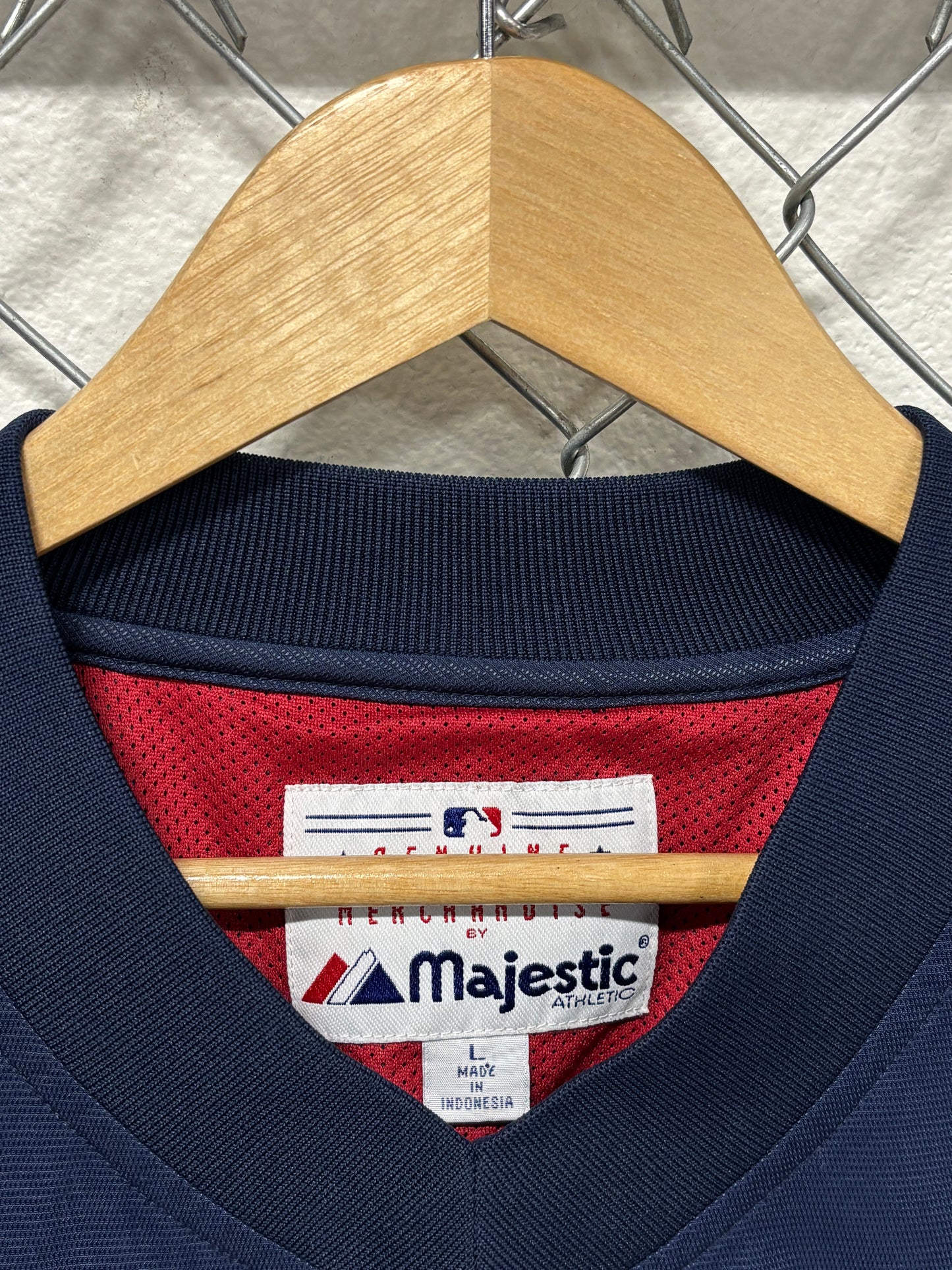 Majestic Chicago Cubs Pullover Baseball Windbreaker Jacket Size Large