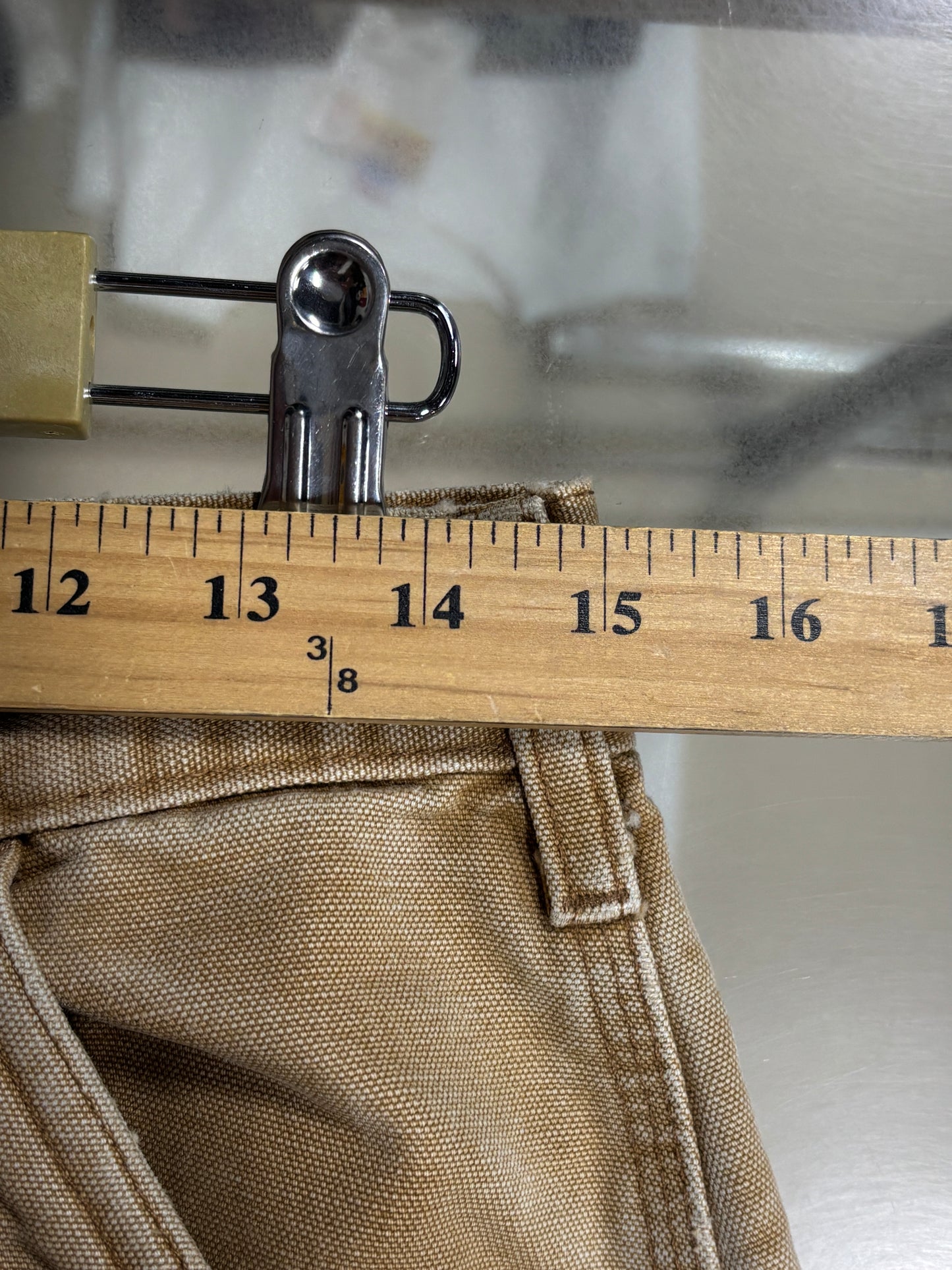 Carhartt Flannel Lined Brown Carpenter Pants Size 30x30