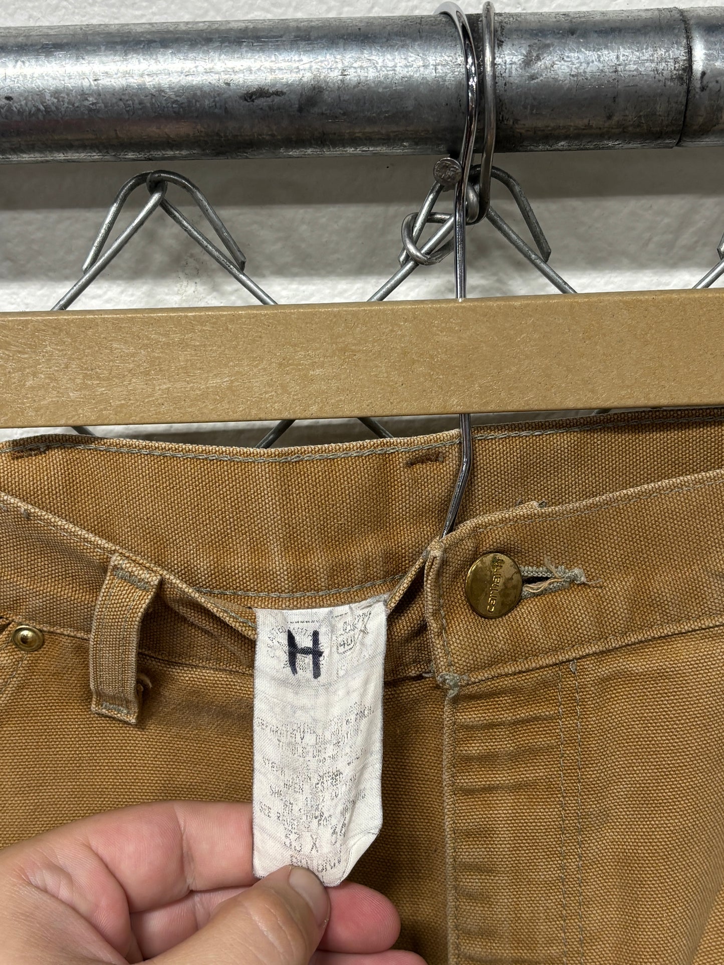 Vintage Carhartt Brown Double Knee Carpenter Pants Size 32x32