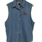 Vintage 80's Women's Montana Rodeo Bull Sessions Denim Shirt Size XL