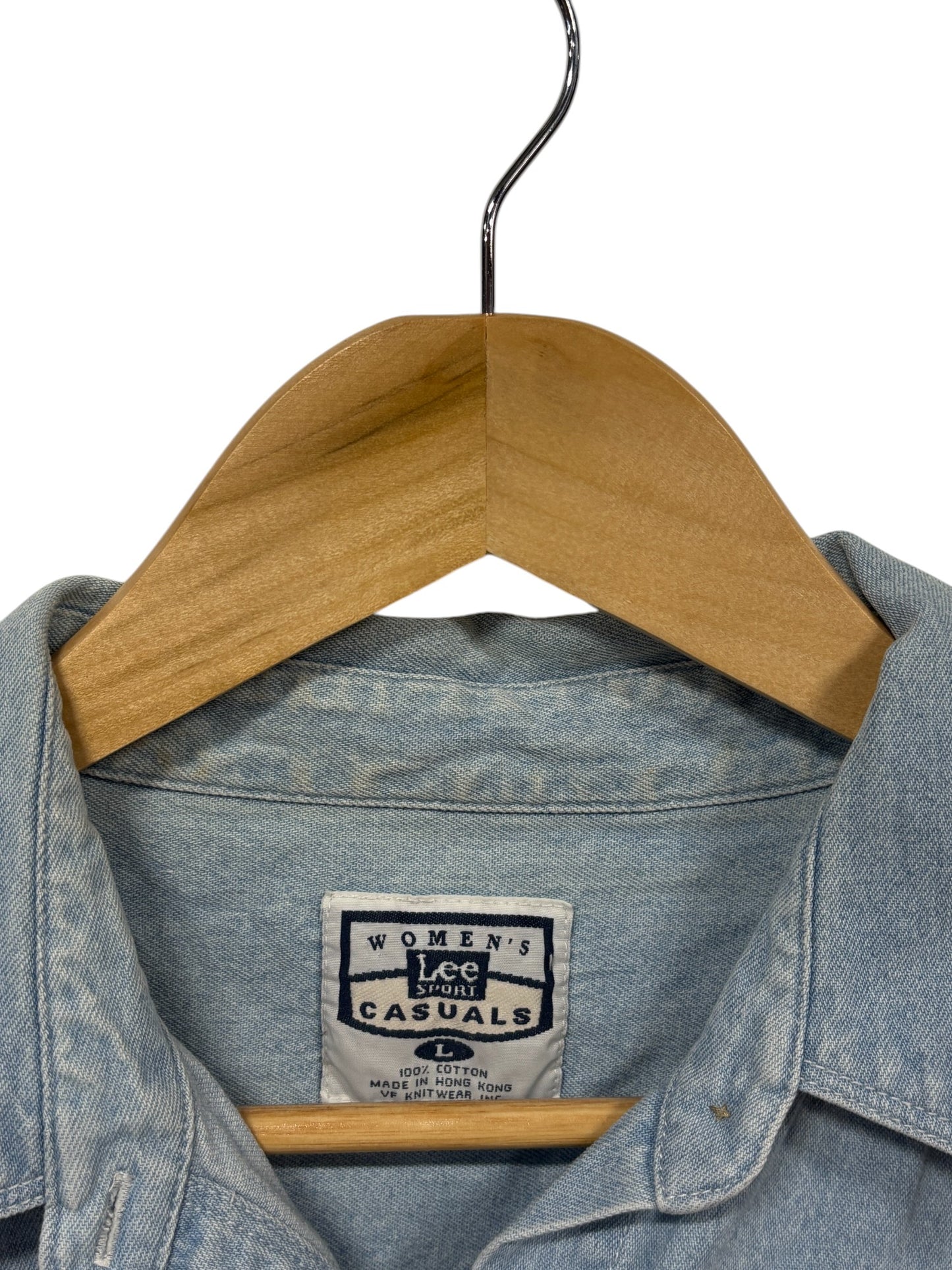 Vintage 90's Women's St. Louis Cardinals Denim Button Up Shirt Size Large
