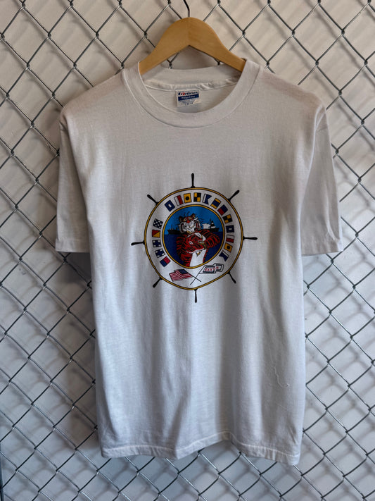 Vintage 90's Exxon Tiger Worldwide Shipping Mascot Tee Size Large