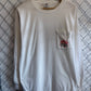 Y2K Harley Davidson Flame Sleeves White Long Sleeve Pocket Shirt Size XL