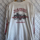 Y2K Harley Davidson Flame Sleeves White Long Sleeve Pocket Shirt Size XL