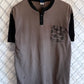 Vintage Independent Skate Company Henley Style Skate Shirt Size Large