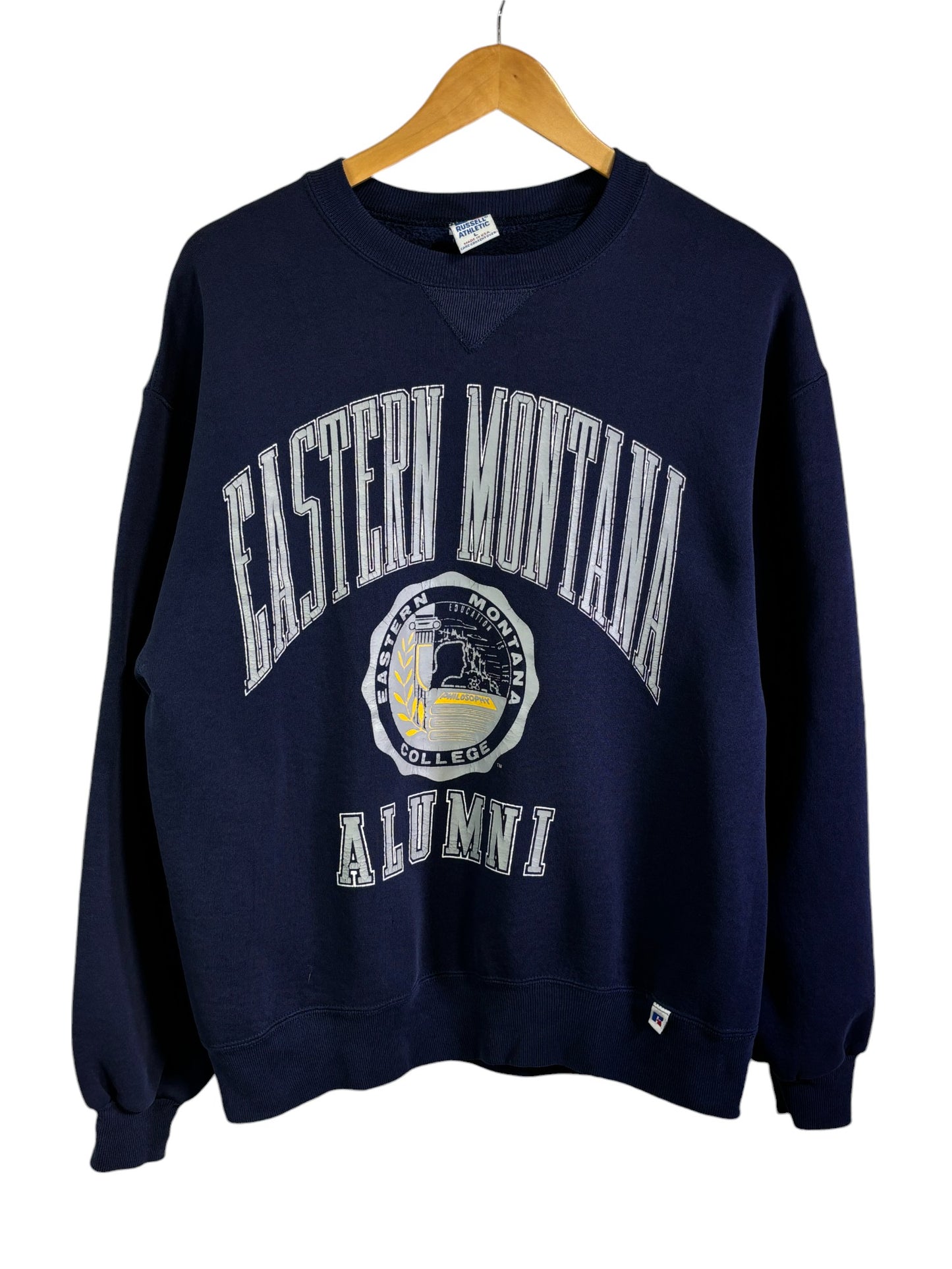 Vintage 90's Russell Athletic Eastern Montana Alumni Crewneck Size Large