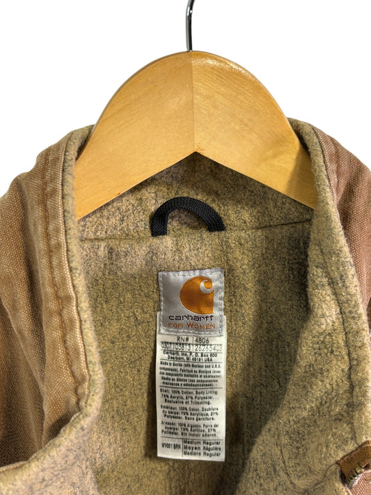 Vintage Carhartt Sherpa Lined Brown Work Vest Size Medium (Womens)