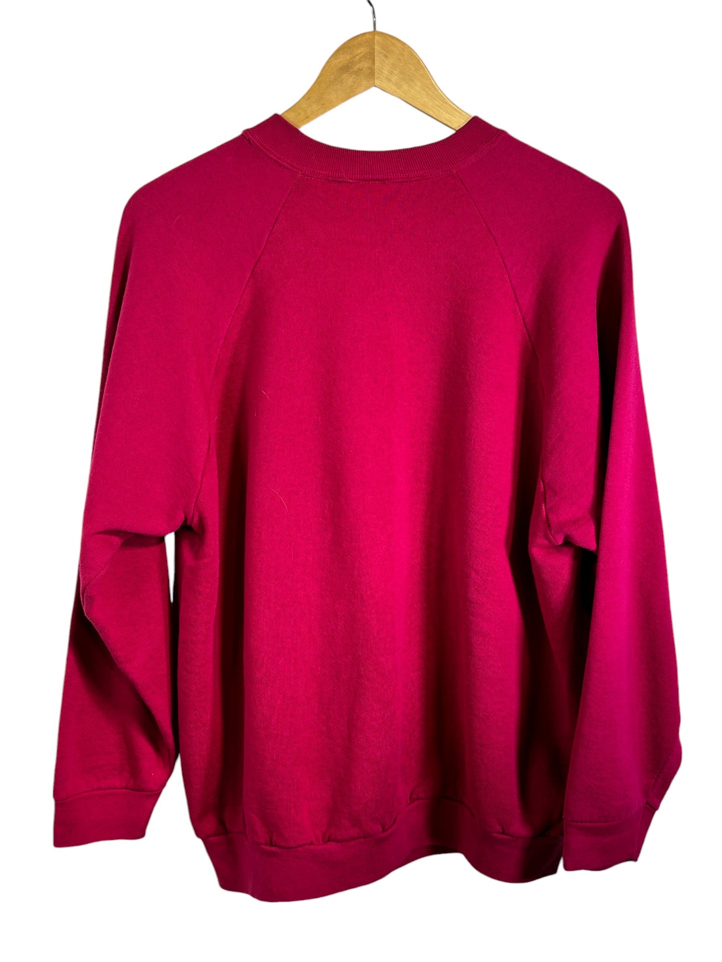 Vintage 90's Fruit of the Loom Red Blank Crewneck Sweater Size XL