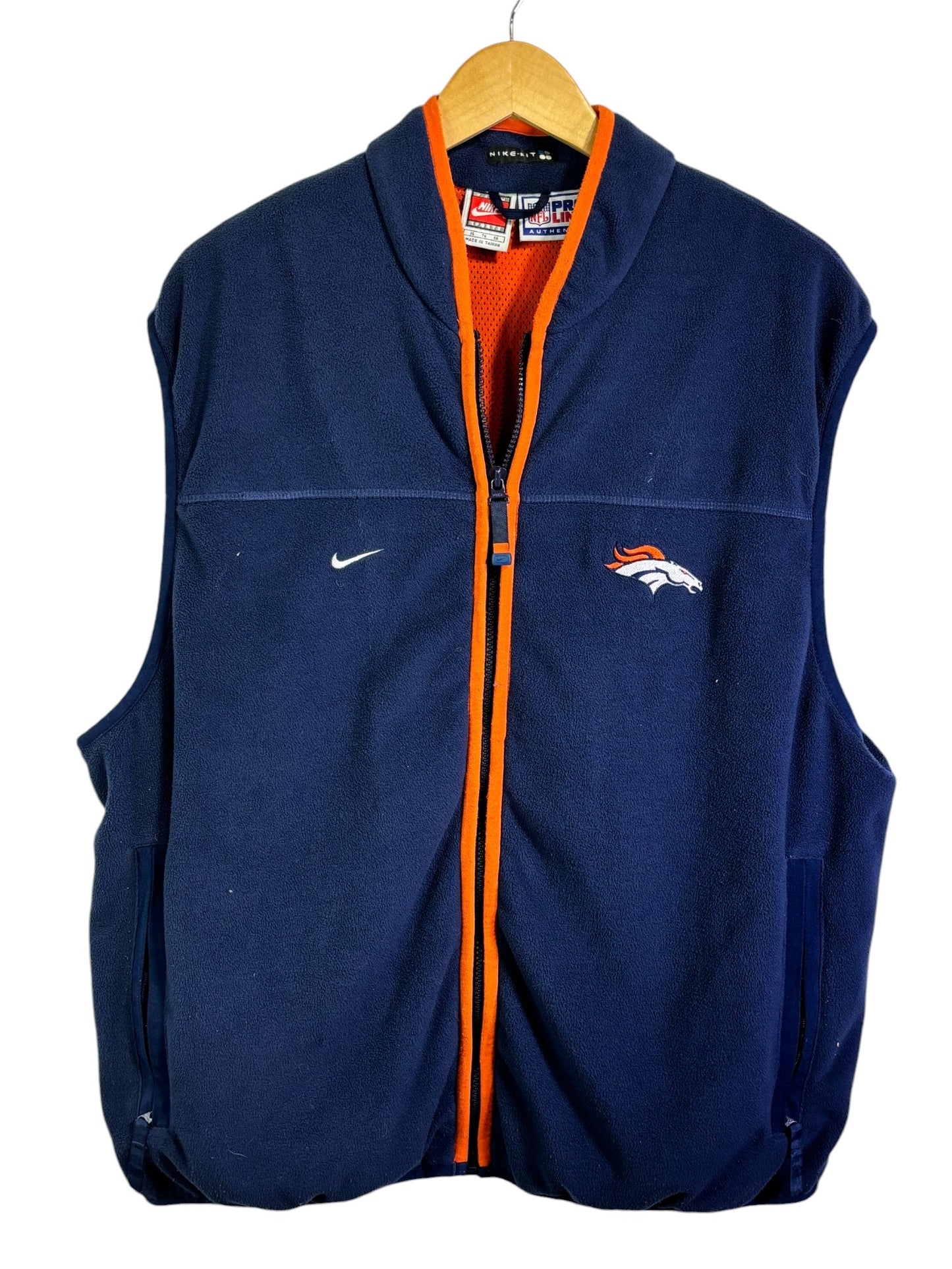 Vintage 90's NFL Pro Line Denver Broncos Fleece Vest Size XL