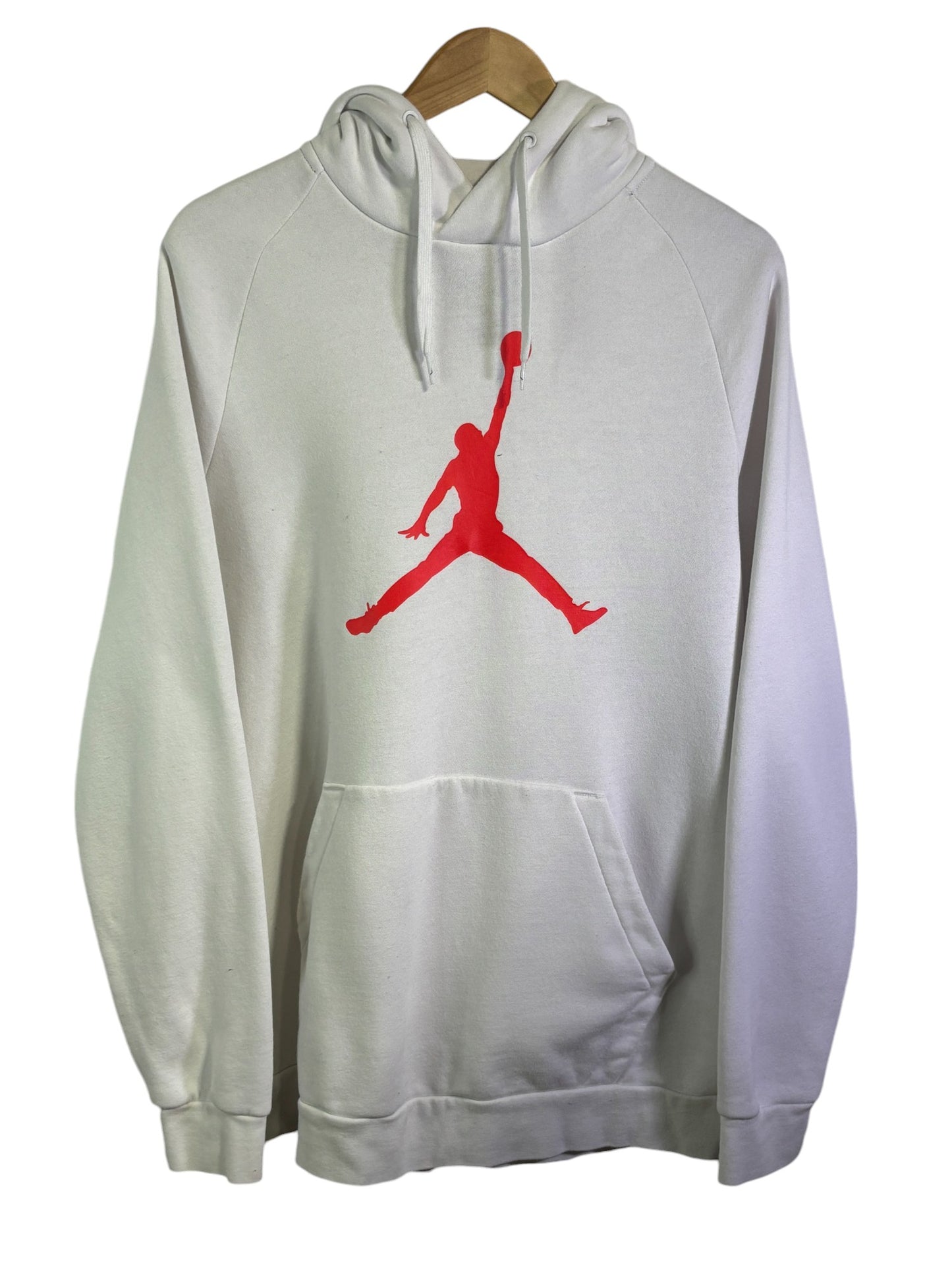 Jordan Brand Classic Jumpman Logo White Hoodie Size Large